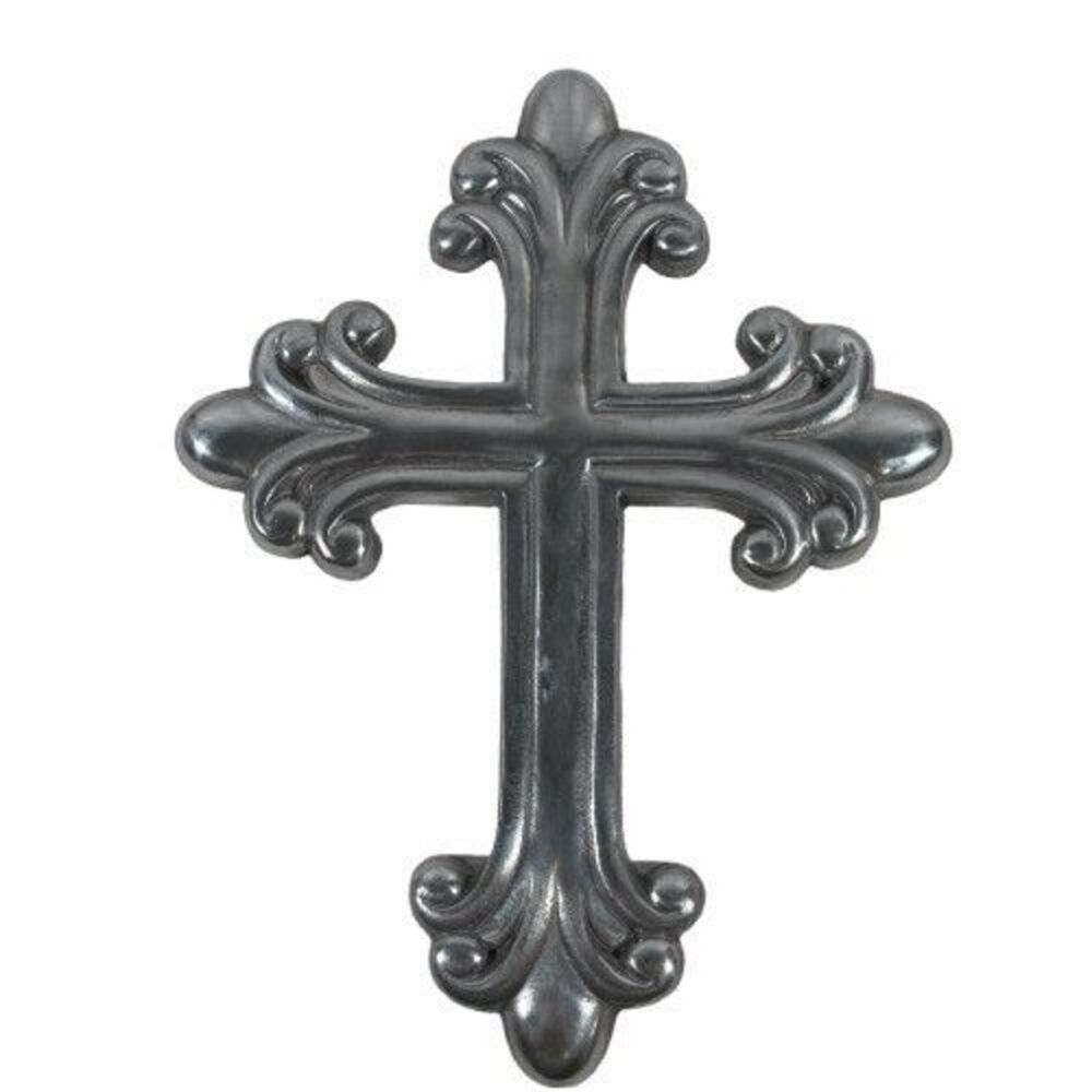 Large Silver Metal Wall Cross The Faith Collection Religious Decor Hanging